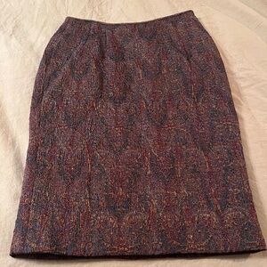Gorgeous Mary McFadden Couture skirt in brocade fabric (6,8,10 though marked 12)